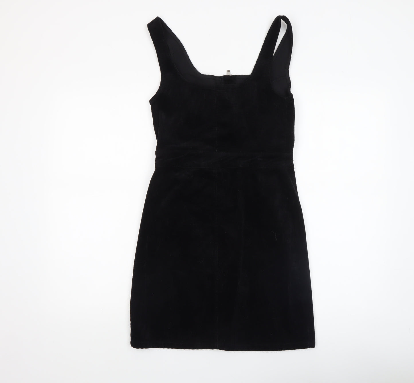 Denim Co. Women's Black Corduroy Pinafore Dress Size 8