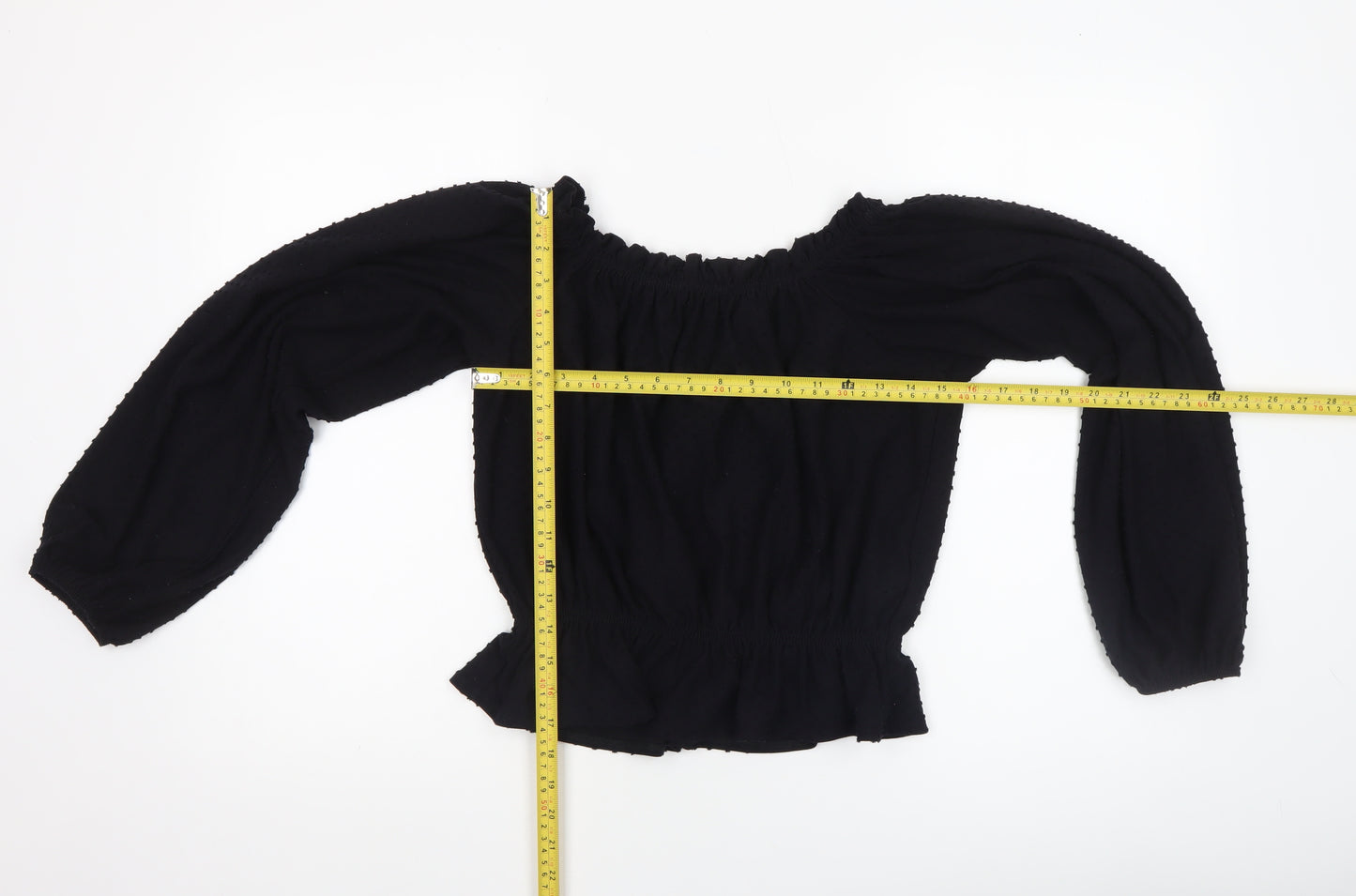 H&M Women’s Black Off Shoulder Cropped Blouse Size S