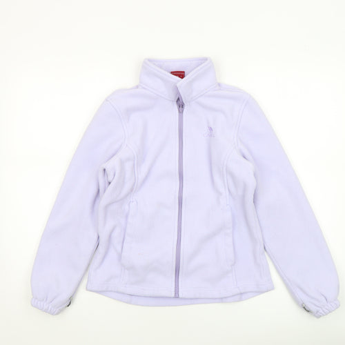 CAMEL Women's Purple Fleece Jacket Size 12 Full Zip Light Outdoor Wear