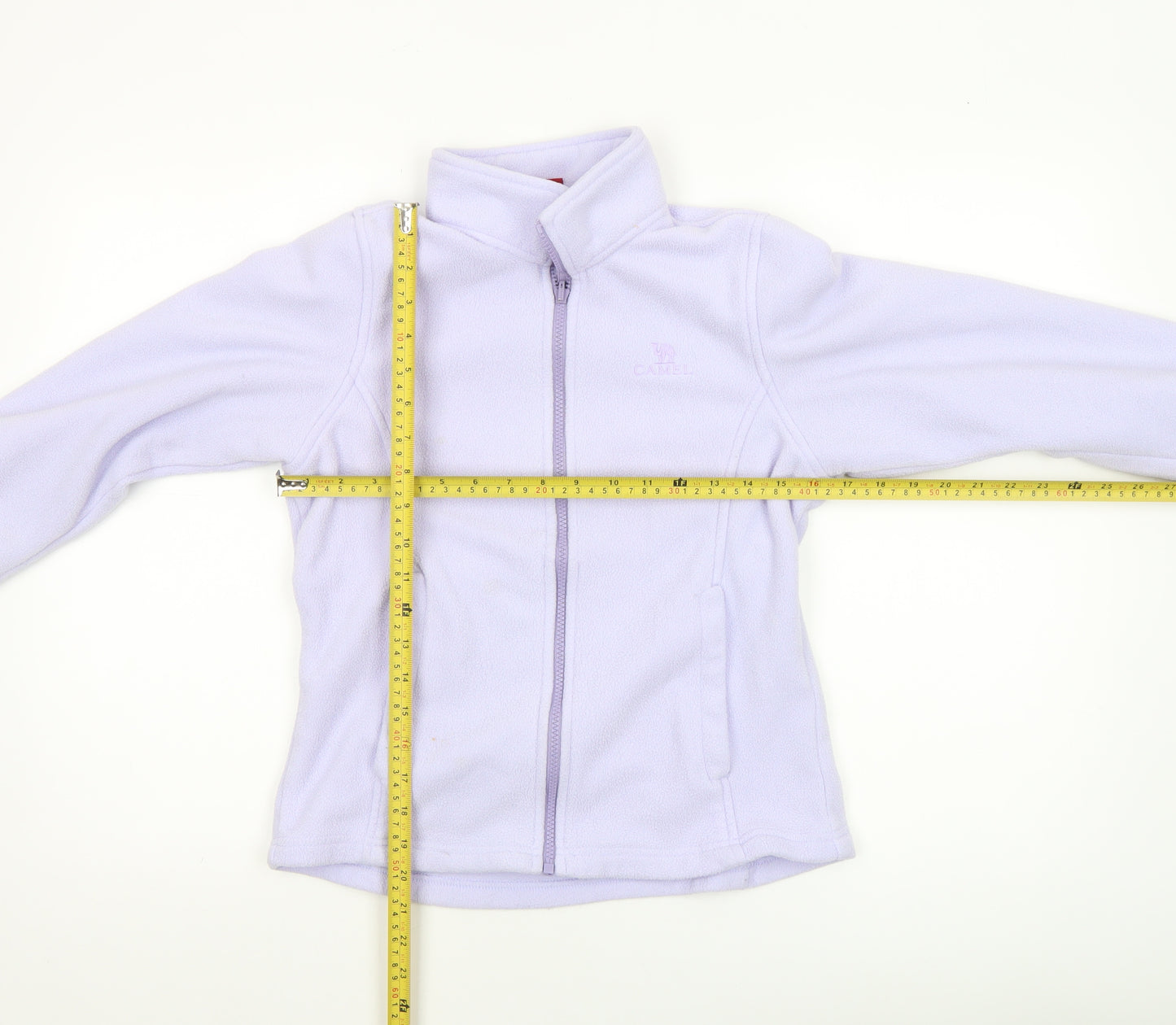 CAMEL Women's Purple Fleece Jacket Size 12 Full Zip Light Outdoor Wear