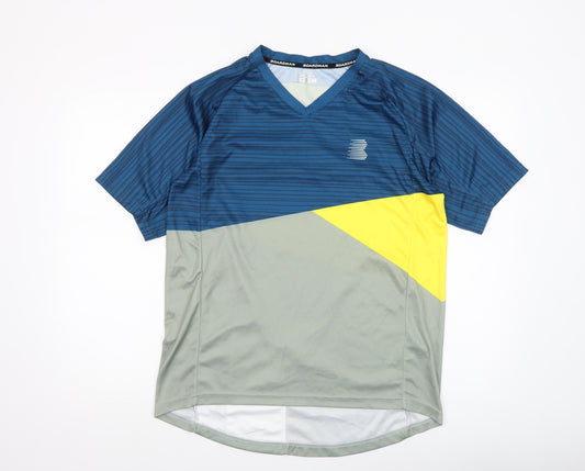 Boardman Men Blue Colourblock Cycling Jersey T-Shirt XL