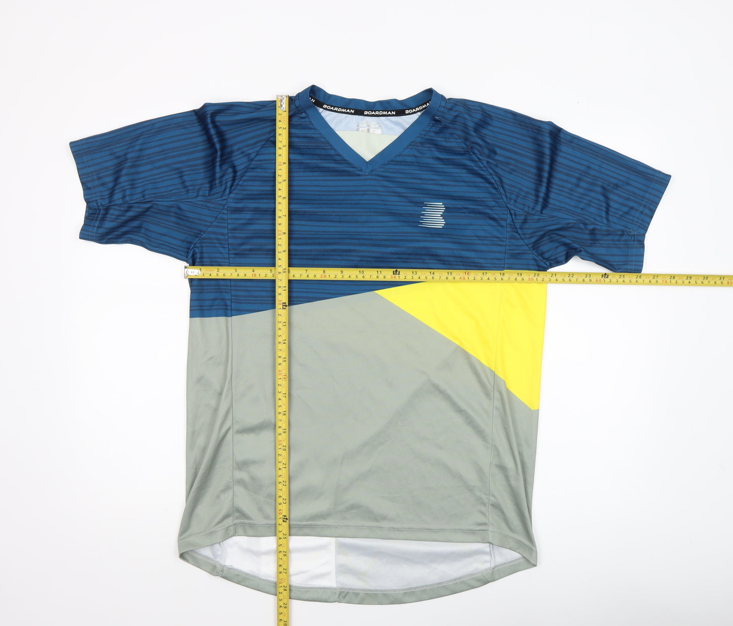 Boardman Men Blue Colourblock Cycling Jersey T-Shirt XL