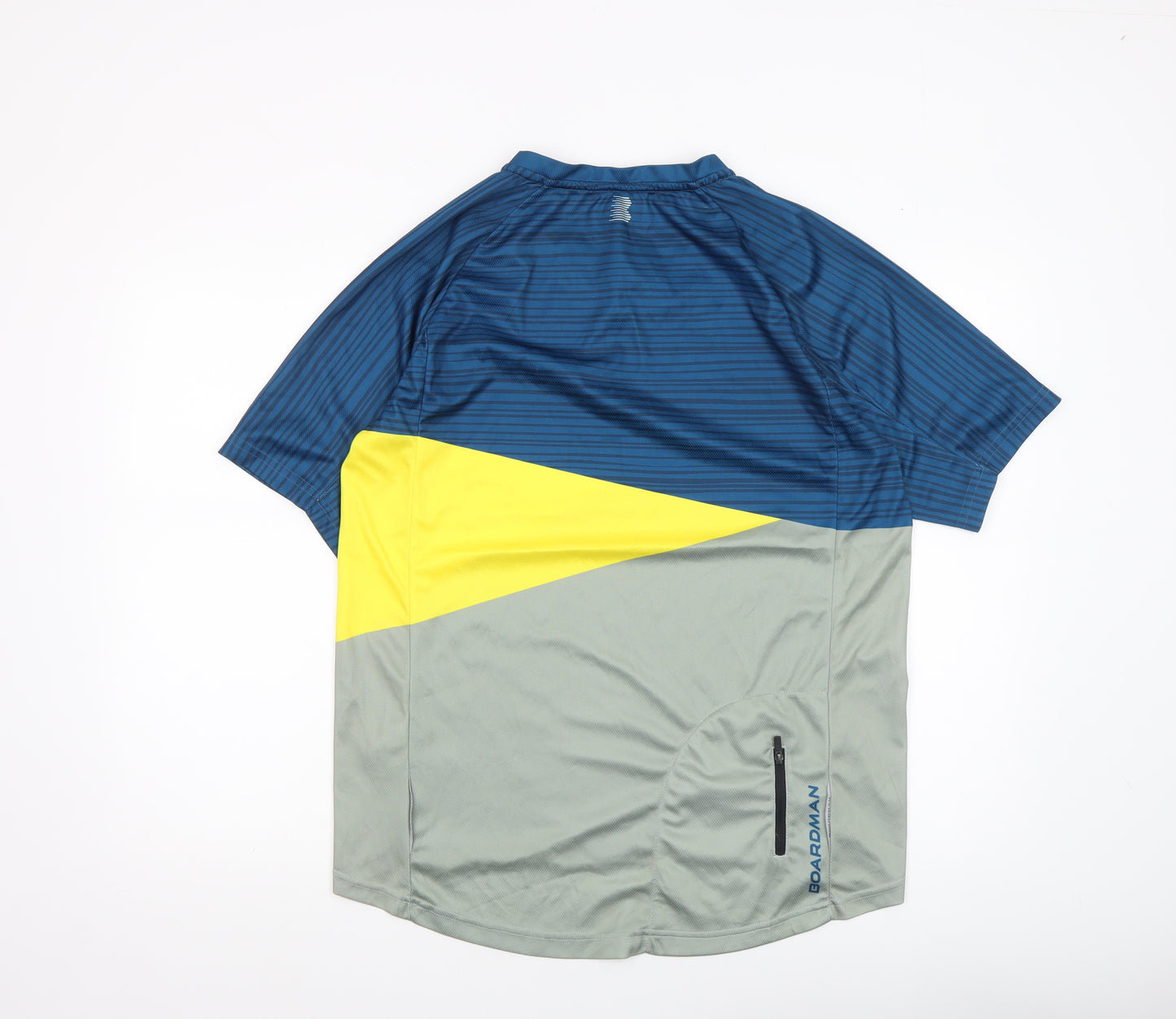 Boardman Men Blue Colourblock Cycling Jersey T-Shirt XL