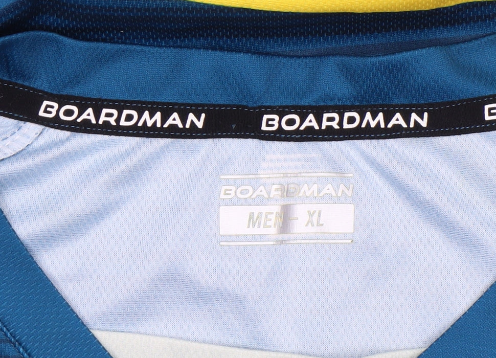 Boardman Men Blue Colourblock Cycling Jersey T-Shirt XL