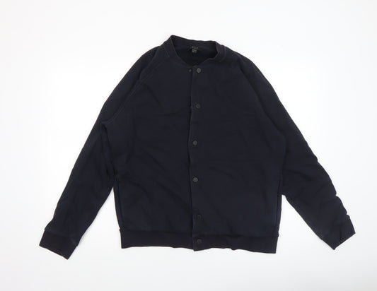 COS Men's Blue Cotton Bomber Jacket Size M Casual Lightweight