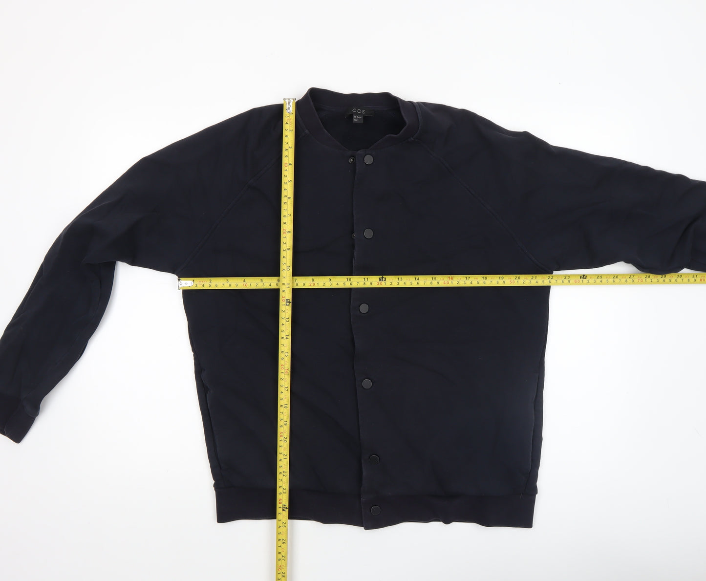 COS Men's Blue Cotton Bomber Jacket Size M Casual Lightweight