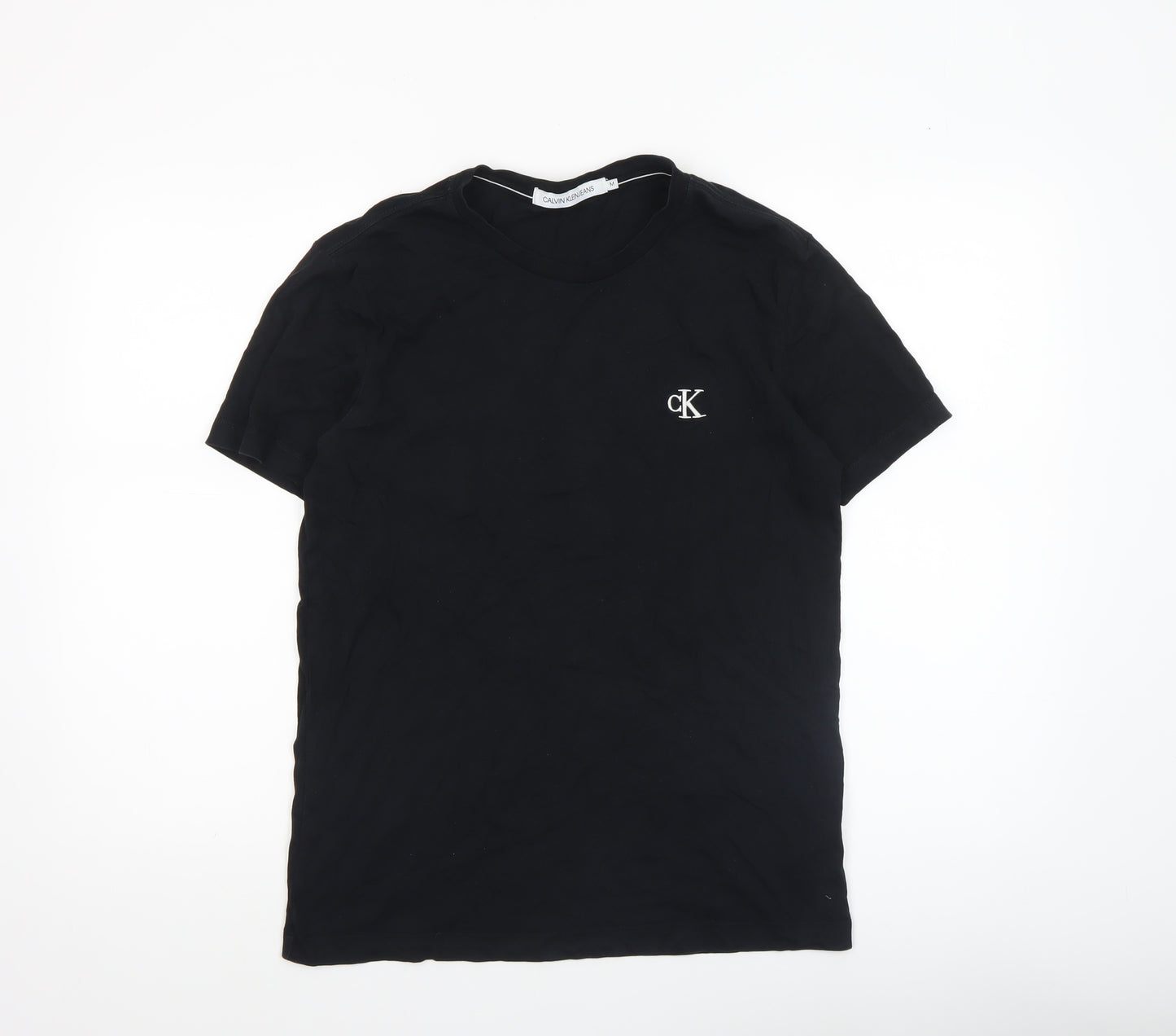 Calvin Klein Jeans Men’s Black Cotton Crew Neck T-Shirt M