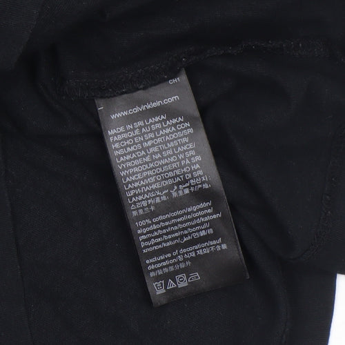 Calvin Klein Jeans Men’s Black Cotton Crew Neck T-Shirt M