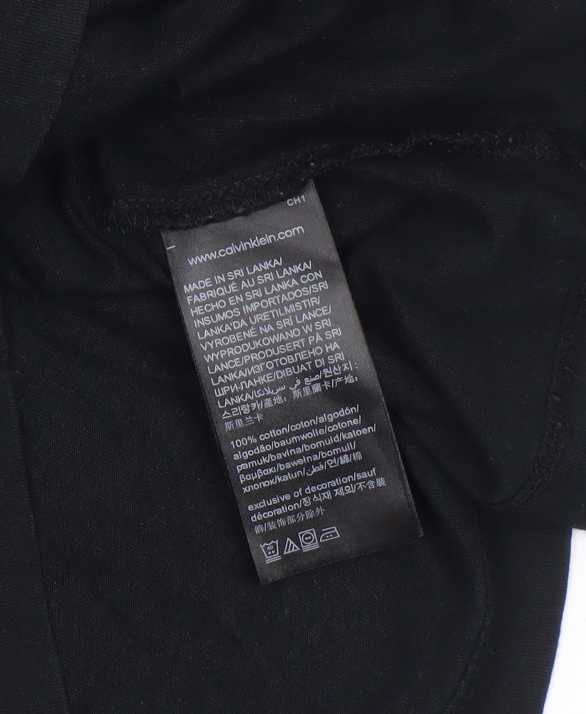 Calvin Klein Jeans Men’s Black Cotton Crew Neck T-Shirt M