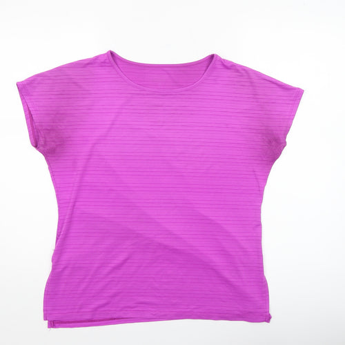 Dunnes Stores Womens Purple Short Sleeve Activewear Top Size 8