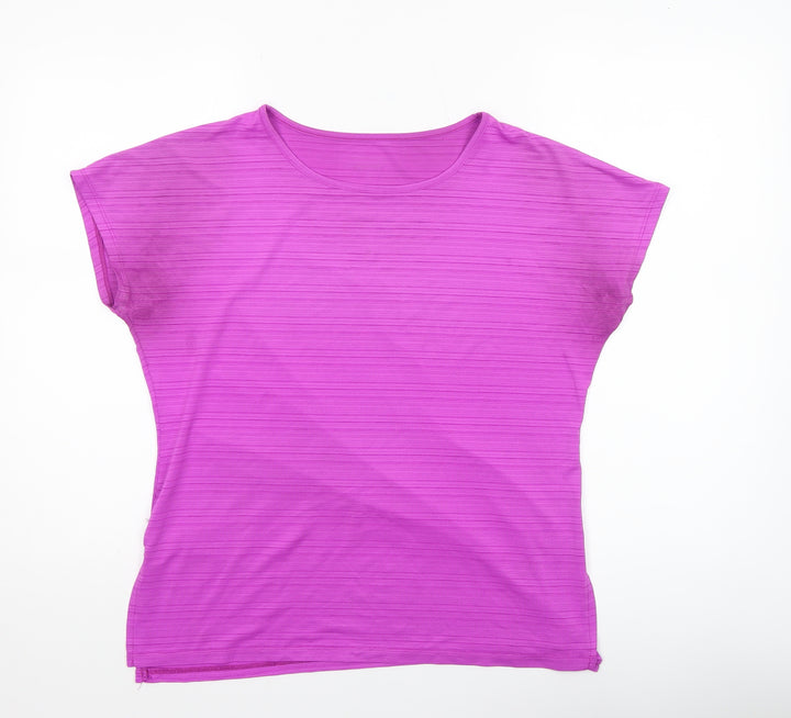 Dunnes Stores Womens Purple Short Sleeve Activewear Top Size 8