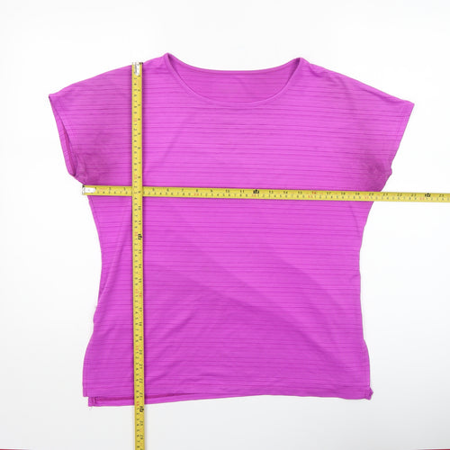 Dunnes Stores Womens Purple Short Sleeve Activewear Top Size 8