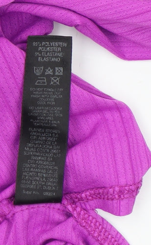 Dunnes Stores Womens Purple Short Sleeve Activewear Top Size 8