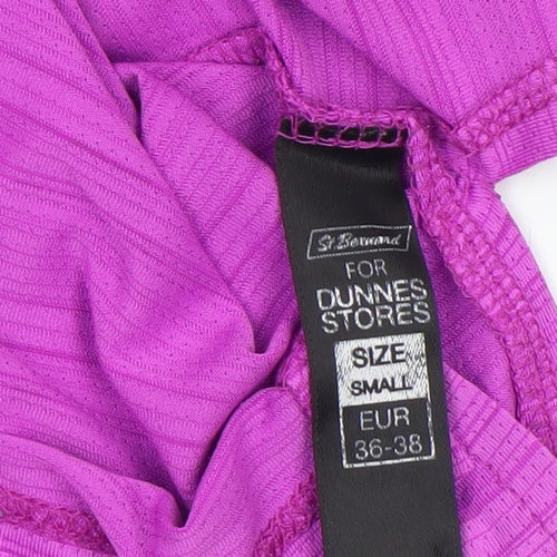 Dunnes Stores Womens Purple Short Sleeve Activewear Top Size 8