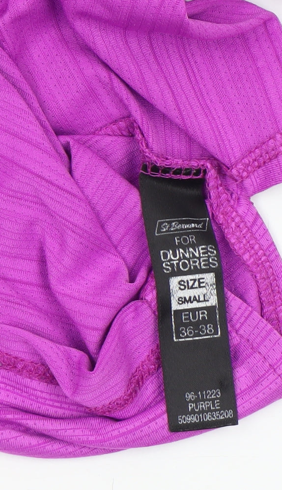 Dunnes Stores Womens Purple Short Sleeve Activewear Top Size 8