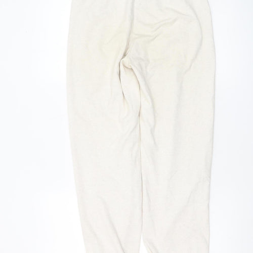 Kangol Women's Ivory Jogger Trousers UK 8 Cotton Blend Comfy Loungewear