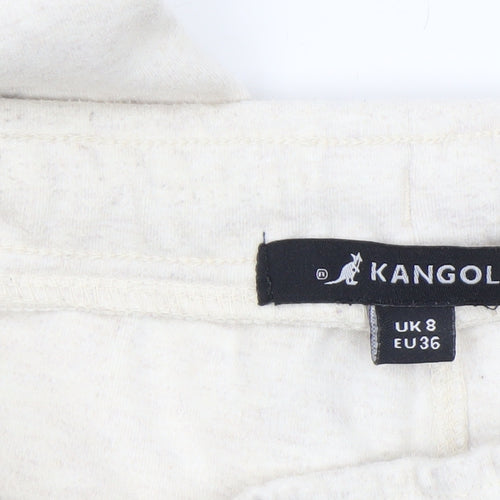 Kangol Women's Ivory Jogger Trousers UK 8 Cotton Blend Comfy Loungewear