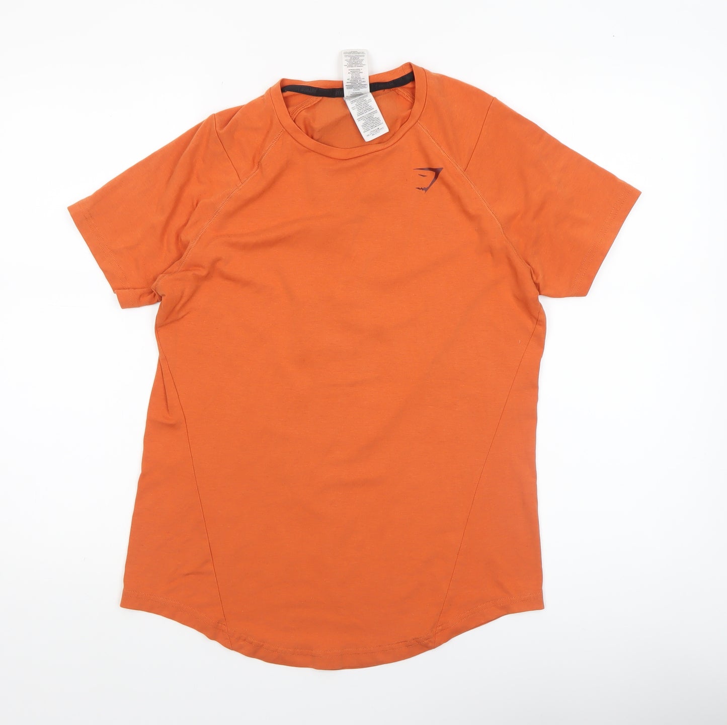 Gymshark Mens Orange Short Sleeve Athletic T-Shirt Size S