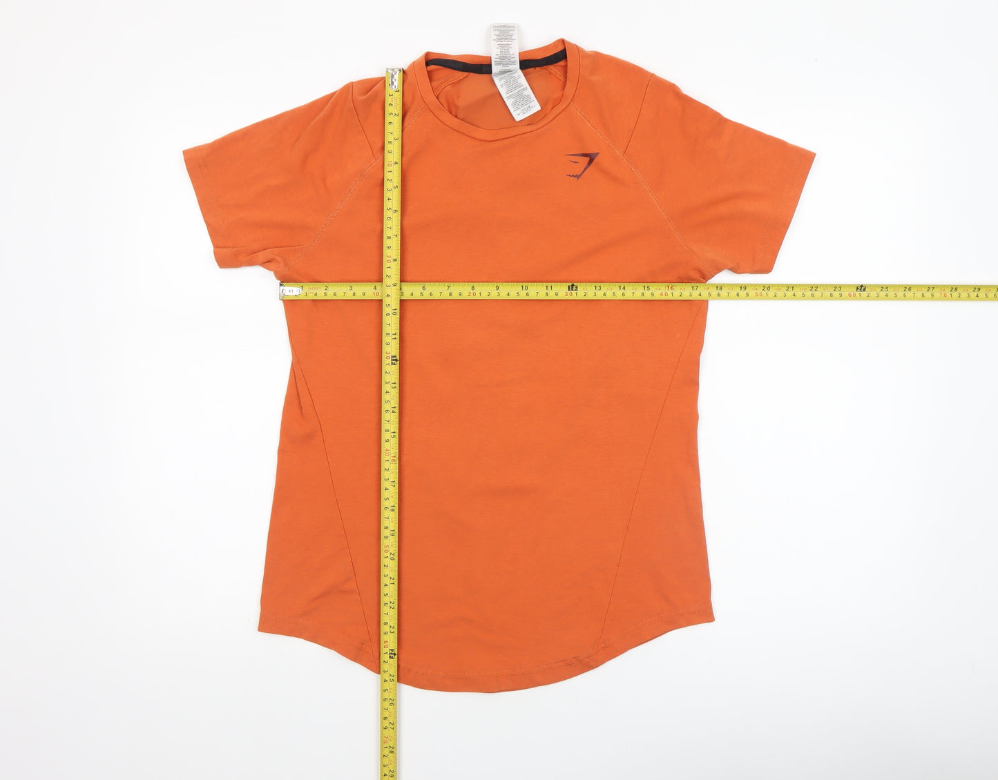 Gymshark Mens Orange Short Sleeve Athletic T-Shirt Size S