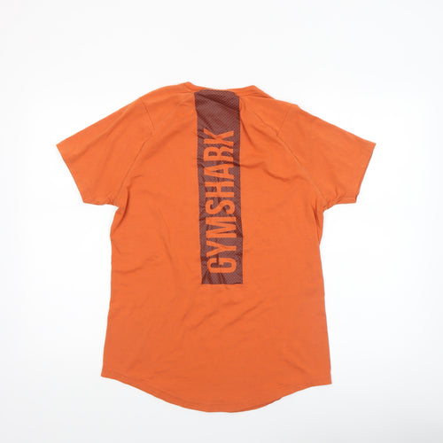 Gymshark Mens Orange Short Sleeve Athletic T-Shirt Size S
