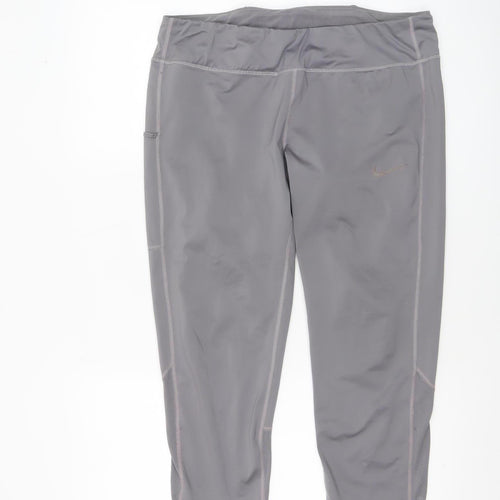 Nike Women's Grey Dri-Fit Capri Leggings XL Activewear