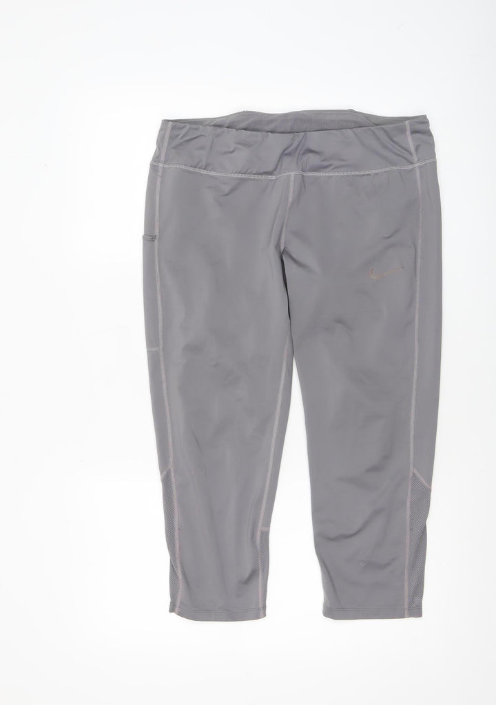 Nike Women's Grey Dri-Fit Capri Leggings XL Activewear