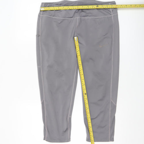 Nike Women's Grey Dri-Fit Capri Leggings XL Activewear