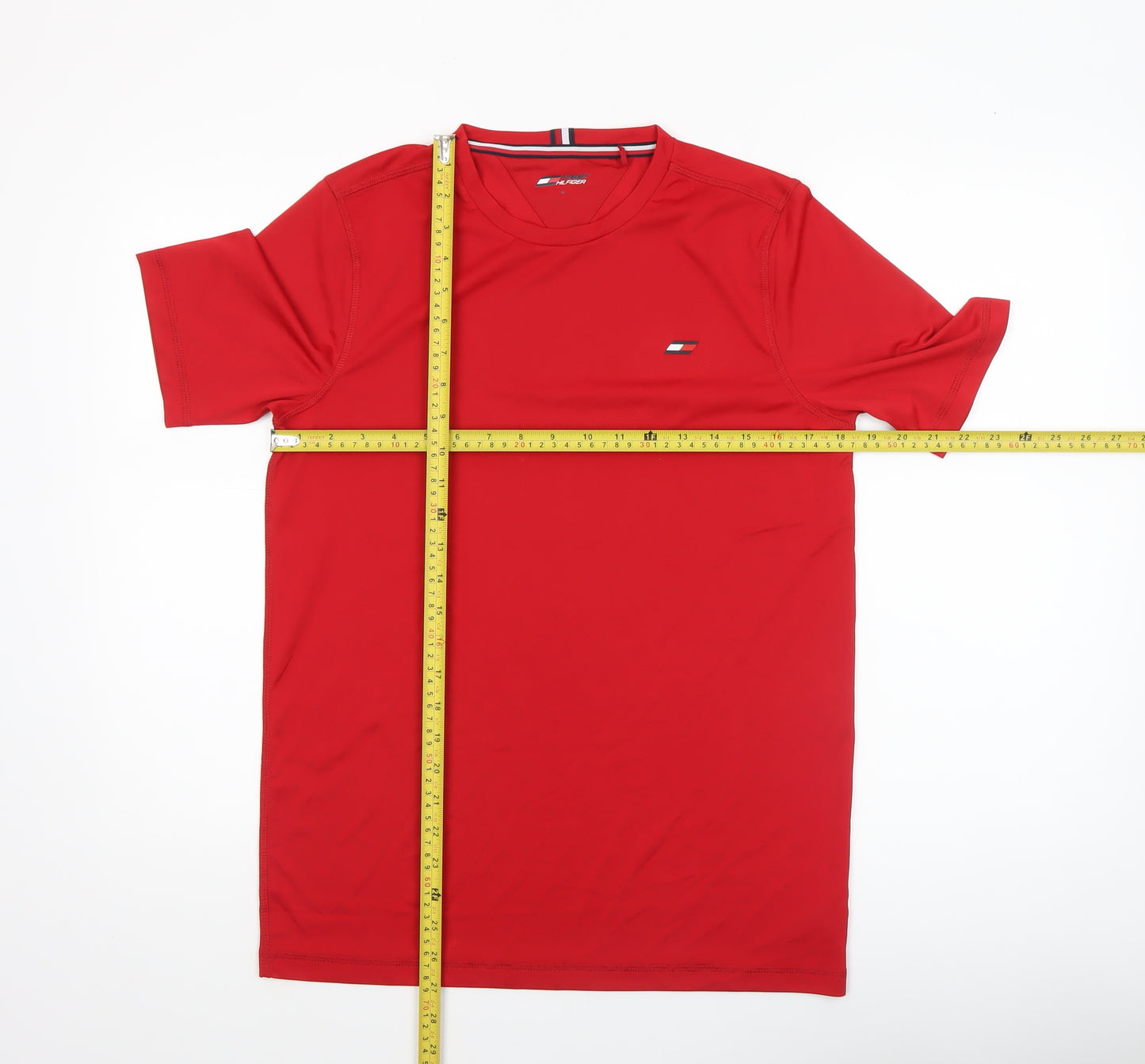 Tommy Hilfiger Men's Red Performance T-Shirt Size M Regular Fit