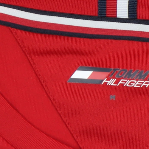 Tommy Hilfiger Men's Red Performance T-Shirt Size M Regular Fit