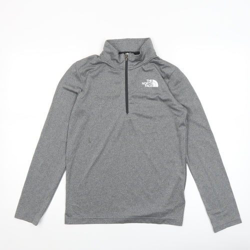 The North Face Boys Grey L 1/4 Zip Pullover Active Top