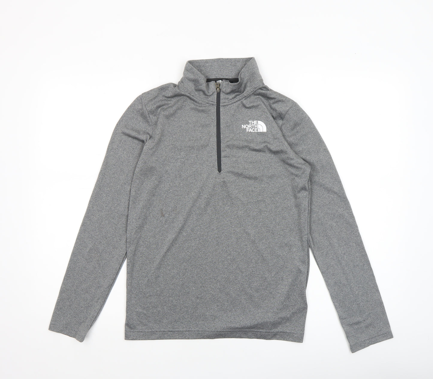 The North Face Boys Grey L 1/4 Zip Pullover Active Top