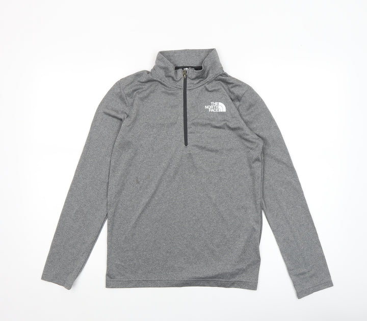The North Face Boys Grey L 1/4 Zip Pullover Active Top