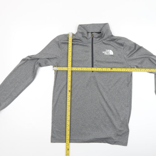 The North Face Boys Grey L 1/4 Zip Pullover Active Top