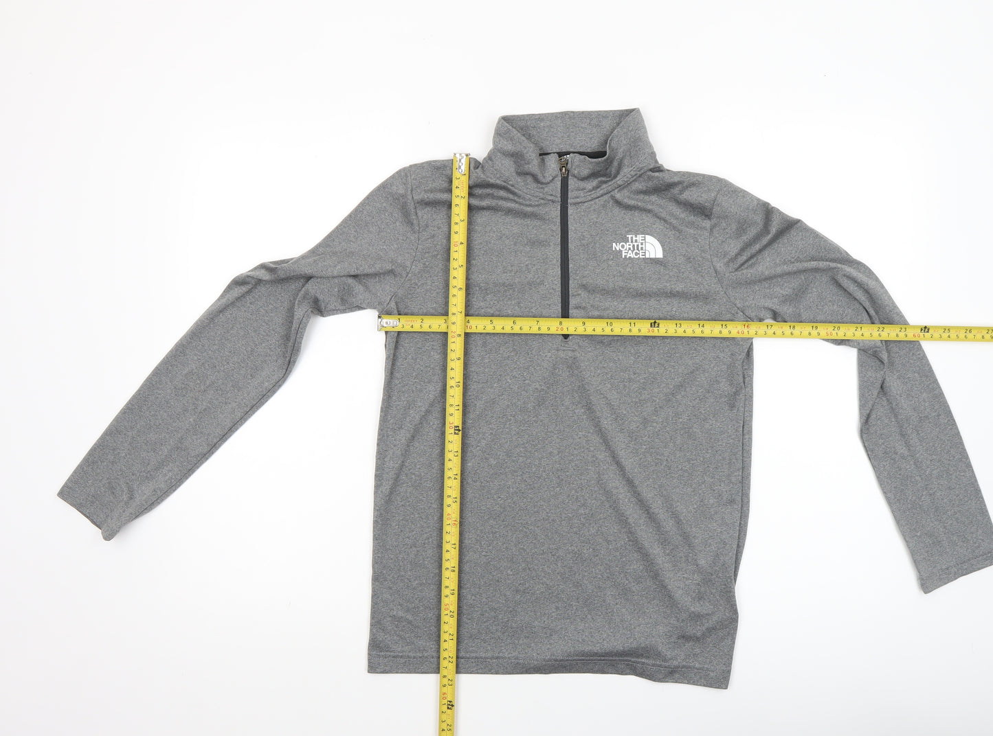 The North Face Boys Grey L 1/4 Zip Pullover Active Top
