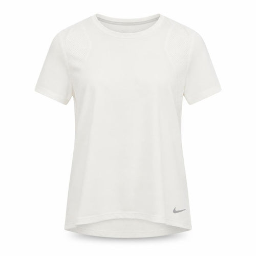 Nike Women White Dri-Fit Running T-Shirt L Lightweight Breathable Activewear