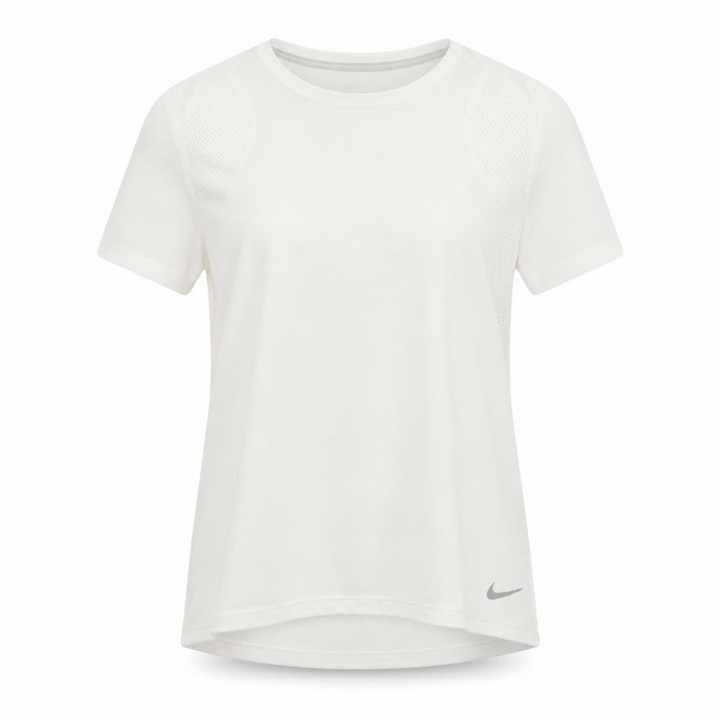 Nike Women White Dri-Fit Running T-Shirt L Lightweight Breathable Activewear
