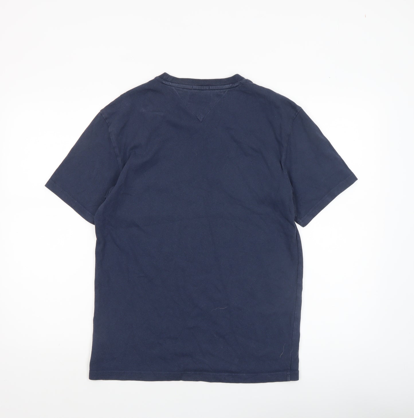 Tommy Jeans Men's Blue Regular Fit Cotton Logo T-Shirt Size S