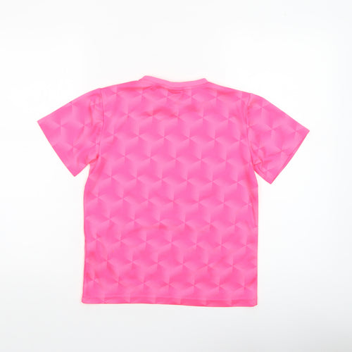 Under Armour Boys Pink Short Sleeve Athletic T-Shirt Size 140 (12-13 Years)