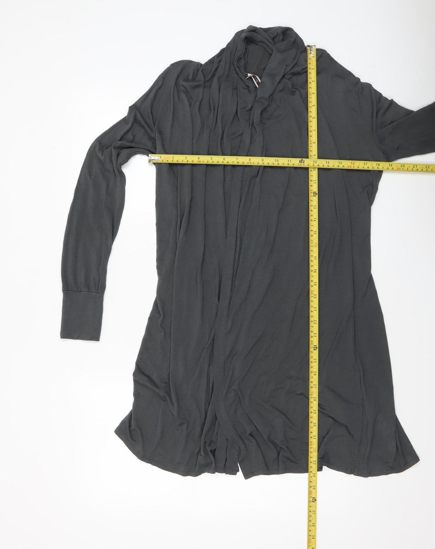 Principles Women’s Grey Viscose Long Sleeve Open Coatigan Size 12