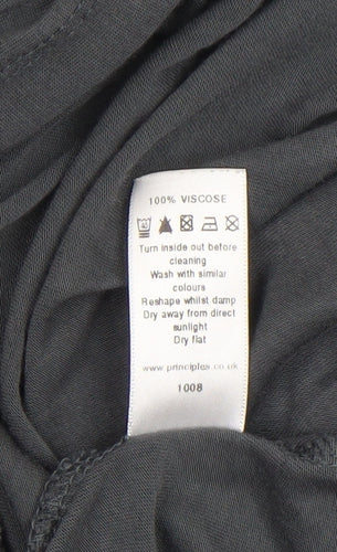 Principles Women’s Grey Viscose Long Sleeve Open Coatigan Size 12