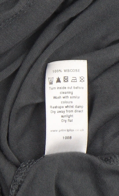 Principles Women’s Grey Viscose Long Sleeve Open Coatigan Size 12