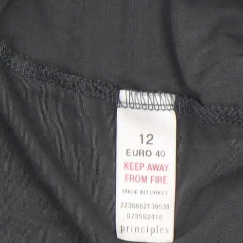 Principles Women’s Grey Viscose Long Sleeve Open Coatigan Size 12