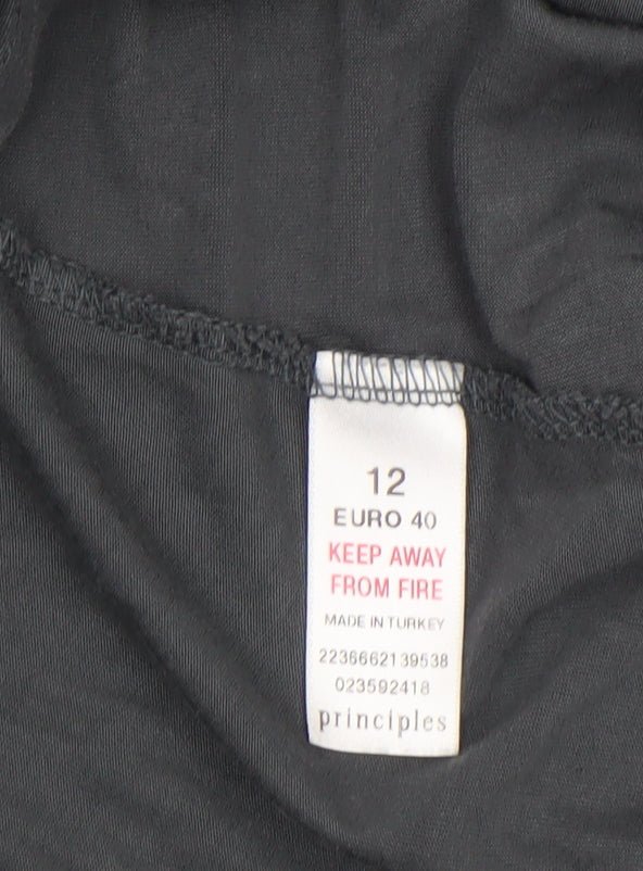 Principles Women’s Grey Viscose Long Sleeve Open Coatigan Size 12