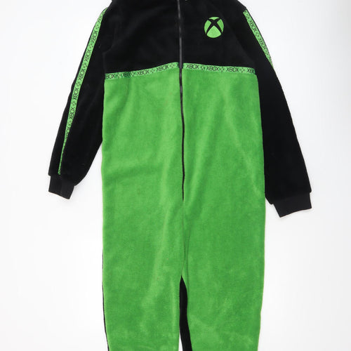 Xbox Boys Black & Green Fleece Hooded Onesie Nightwear 11-12 Years