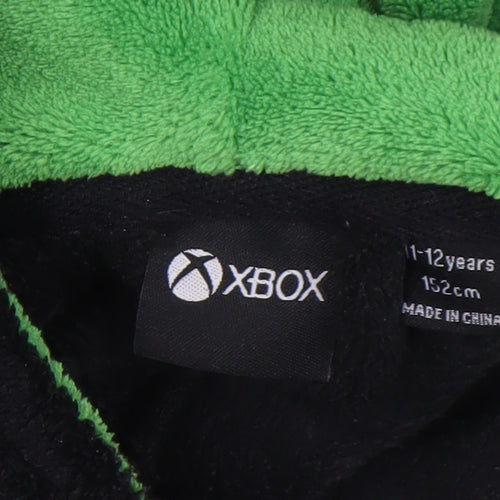 Xbox Boys Black & Green Fleece Hooded Onesie Nightwear 11-12 Years