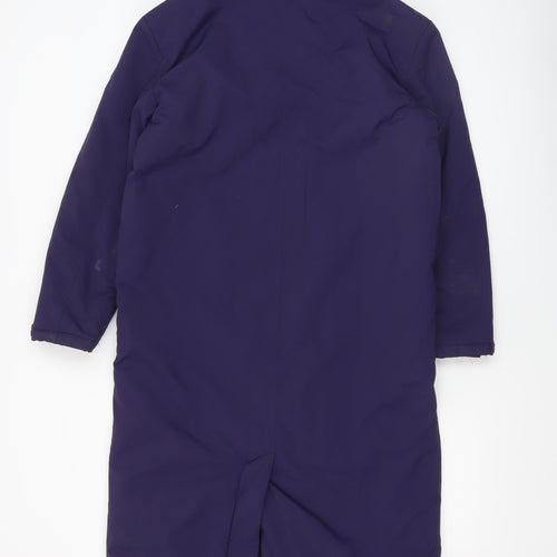 Kukri Unisex Kids Purple Long Hooded Puffer Coat 10-11 Years