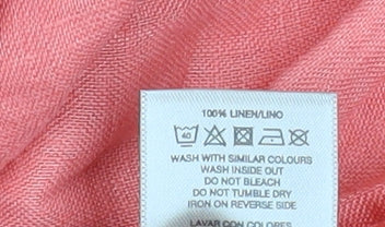 Paul Costelloe Living Men’s Coral Linen Button-Up Shirt M Classic Summer