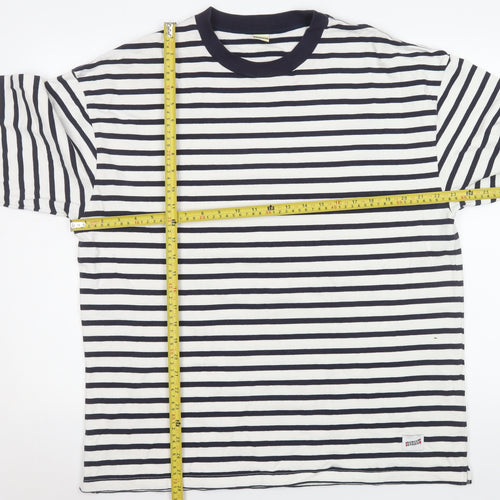 Screen Stars Women’s Multicoloured Striped Long Sleeve Cotton T-Shirt L