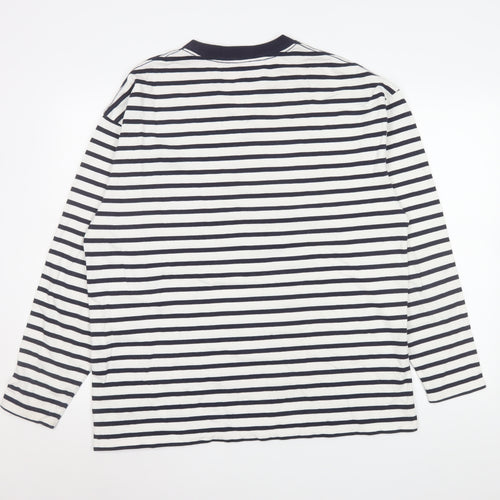 Screen Stars Women’s Multicoloured Striped Long Sleeve Cotton T-Shirt L