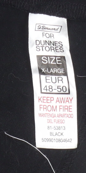 Dunnes Stores Women’s Black Cotton Ruffle Neck Sleeveless Tank Top XL